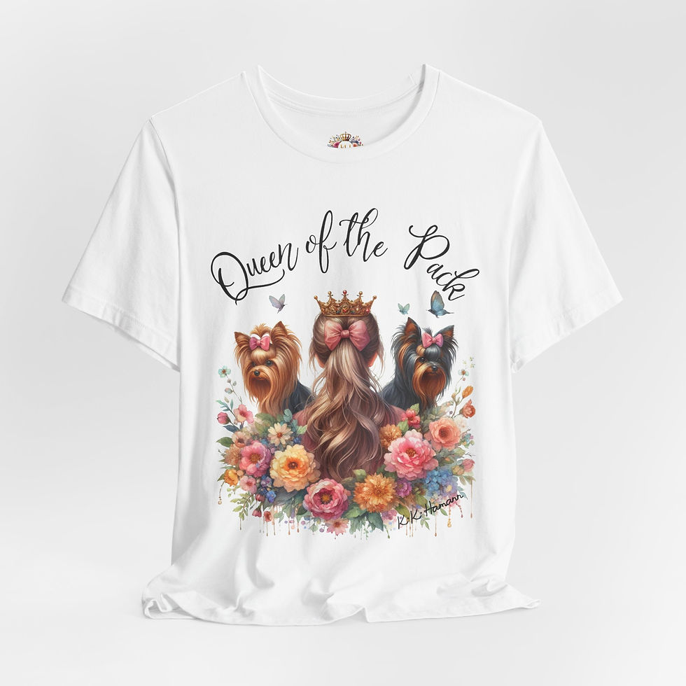 Thumbnail: Yorkie "Queen of the Pack"  Short Sleeve Tee / Boyfriend cut