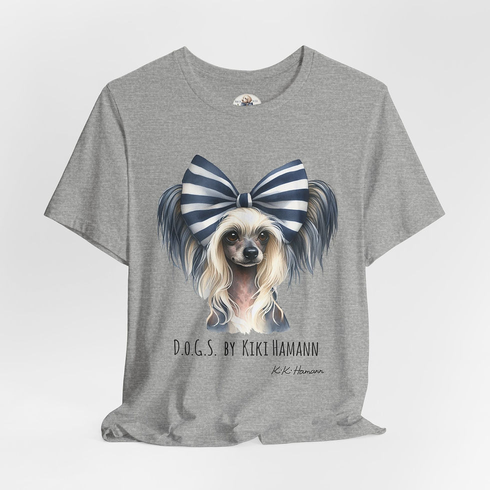 Thumbnail: Chinese Crested "Bows"  Tshirt (Boyfriend Cut)