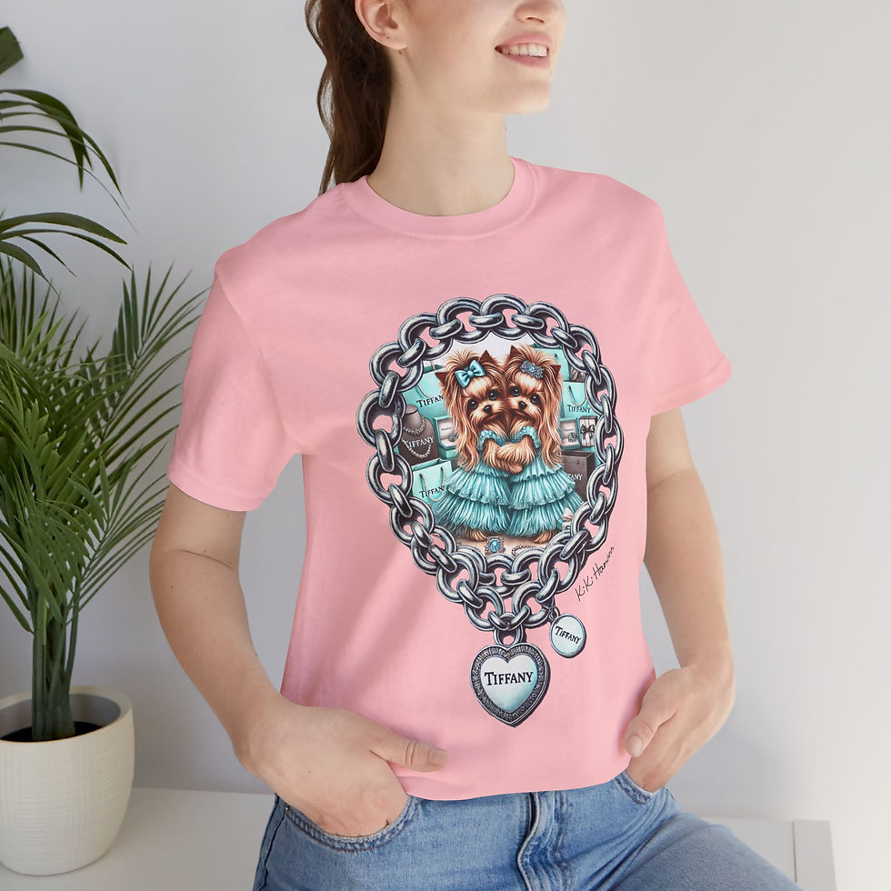 Yorkie  "Tiffany"  Tshirt (Boyfriend Cut)