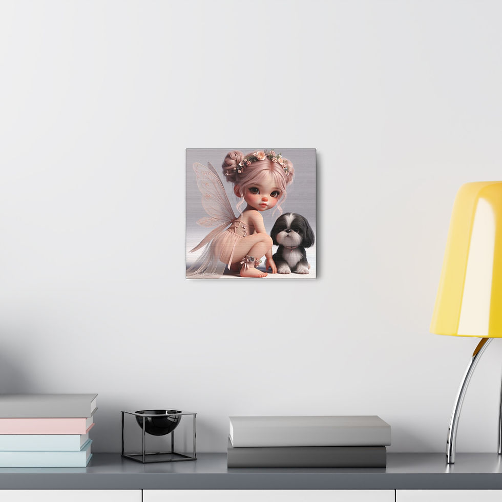 Thumbnail: ShihTzu 7 - Canvas Print - Gallery Style -  Fairy Tails
