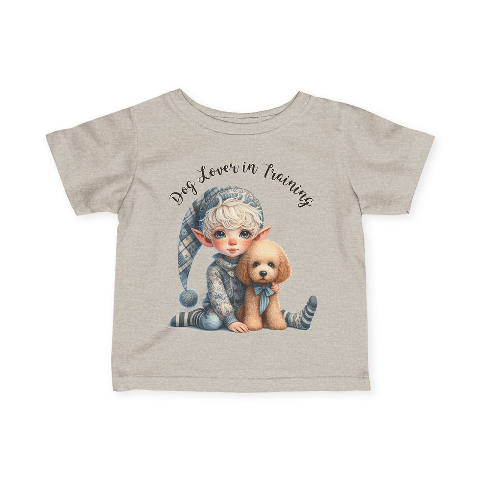 Thumbnail: Moss Elf Dog Lover in Training Toddler Tee