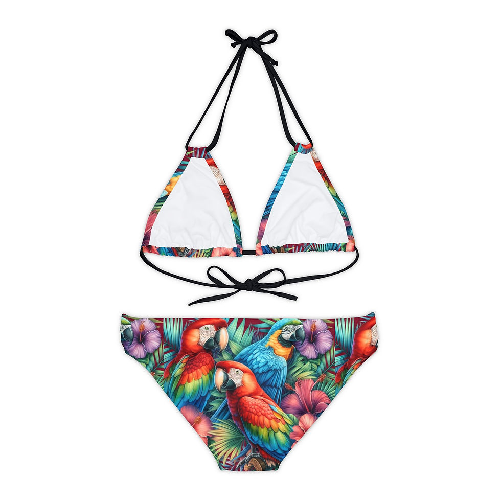 Thumbnail: Parrots Strappy Bikini Set (AOP)