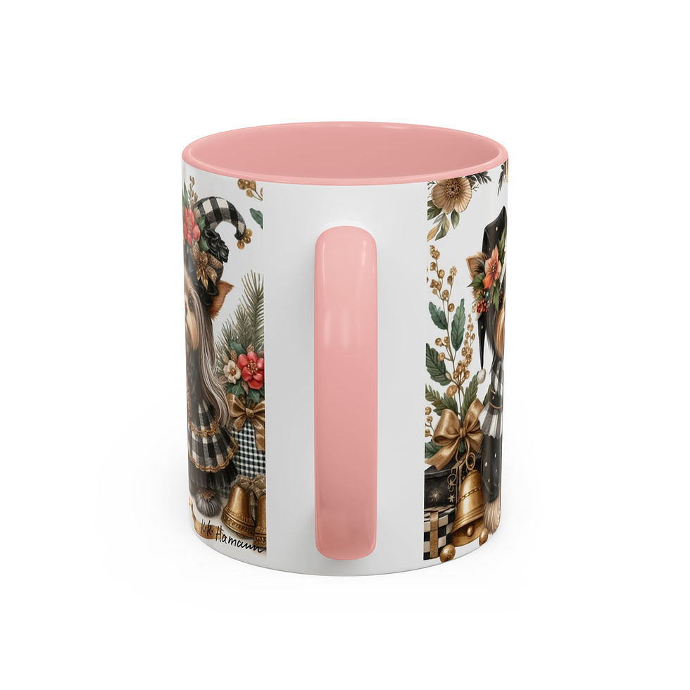 Thumbnail: Yorkie  "Farmhouse Elves" - Accent Coffee Mug 11 oz