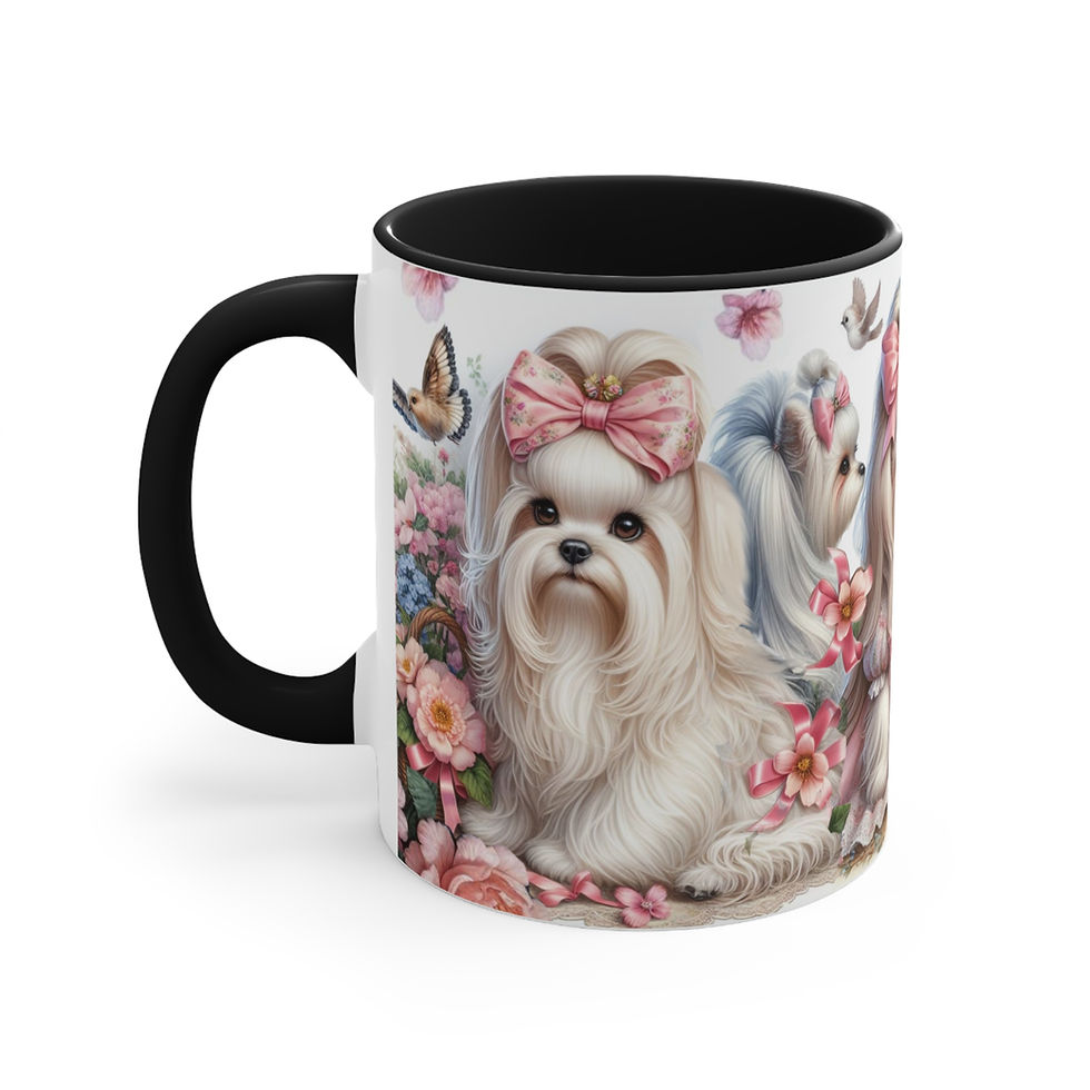 Thumbnail: Maltese "Spring Time"  Art Mug