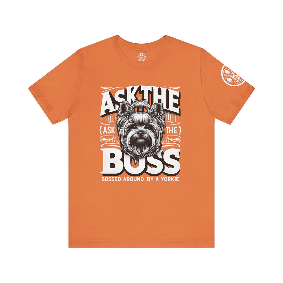 Thumbnail: Ladies Yorkie Boss  Tshirt (Boyfriend Cut)