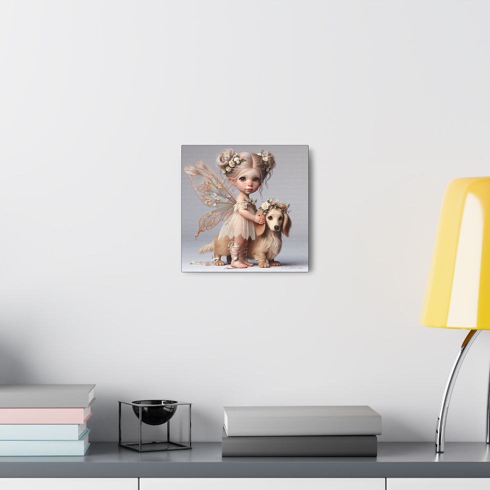 Thumbnail: Dachshund 4  - Canvas Print - Gallery Style -  Fairy Tails
