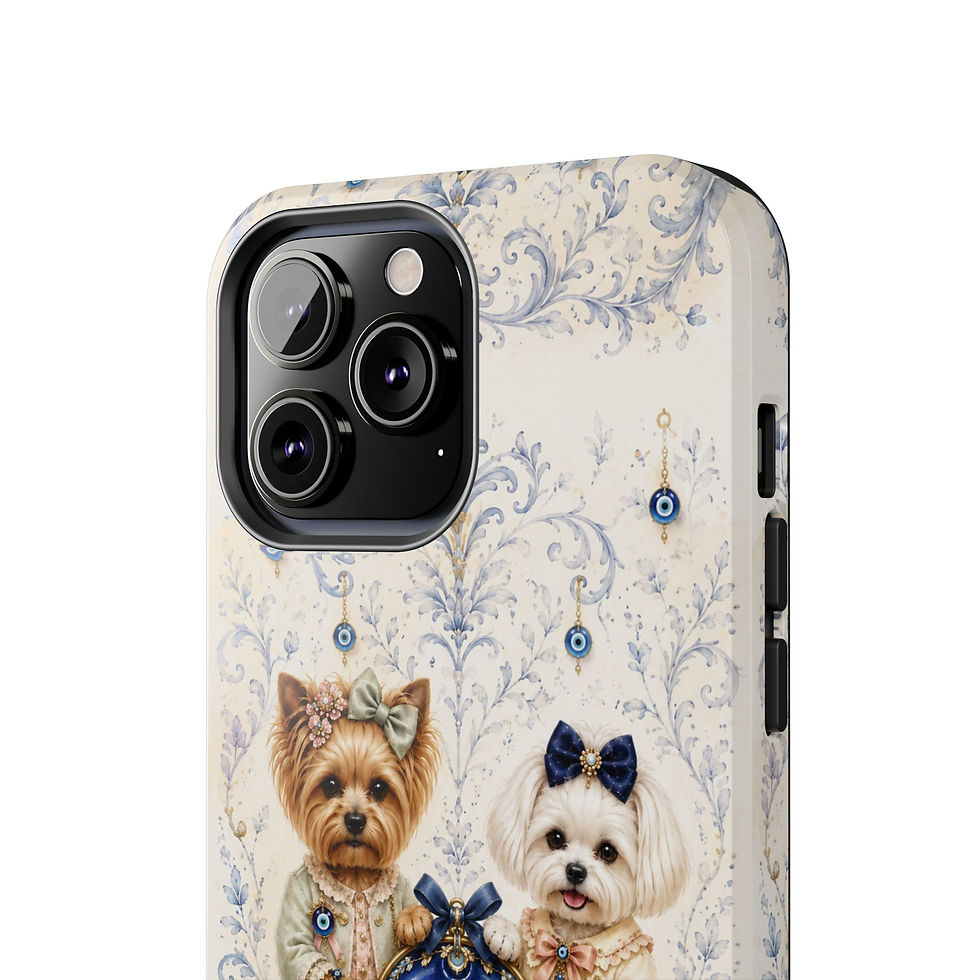 Thumbnail: iPhone Case 13–17 — Nazarée Istanbul™ Vivi & Lulu Protective Nazar Case 🧿📱