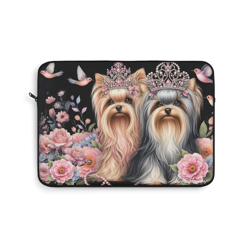 Thumbnail: Yorkies "The Royals" Laptop Sleeve available in 3 sizes