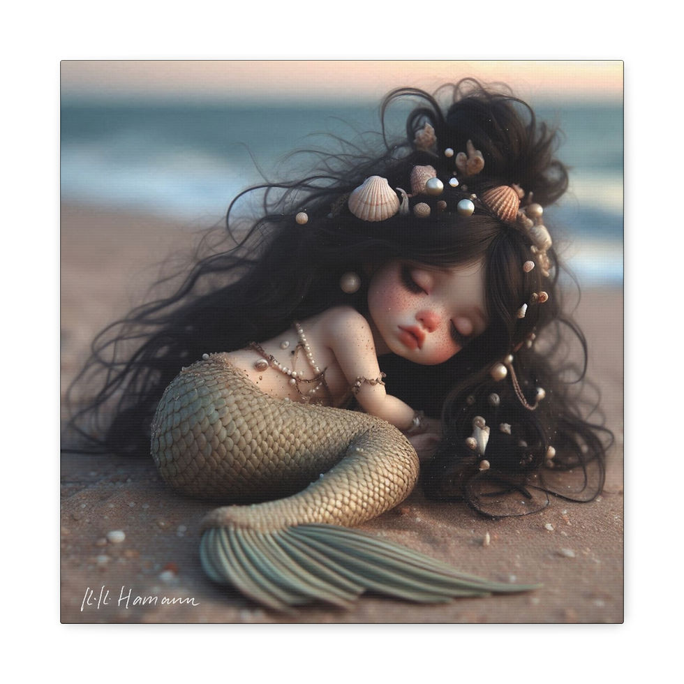 Thumbnail: Lillianne on the Sand - Canvas Print - Gallery Style -  Special Edition