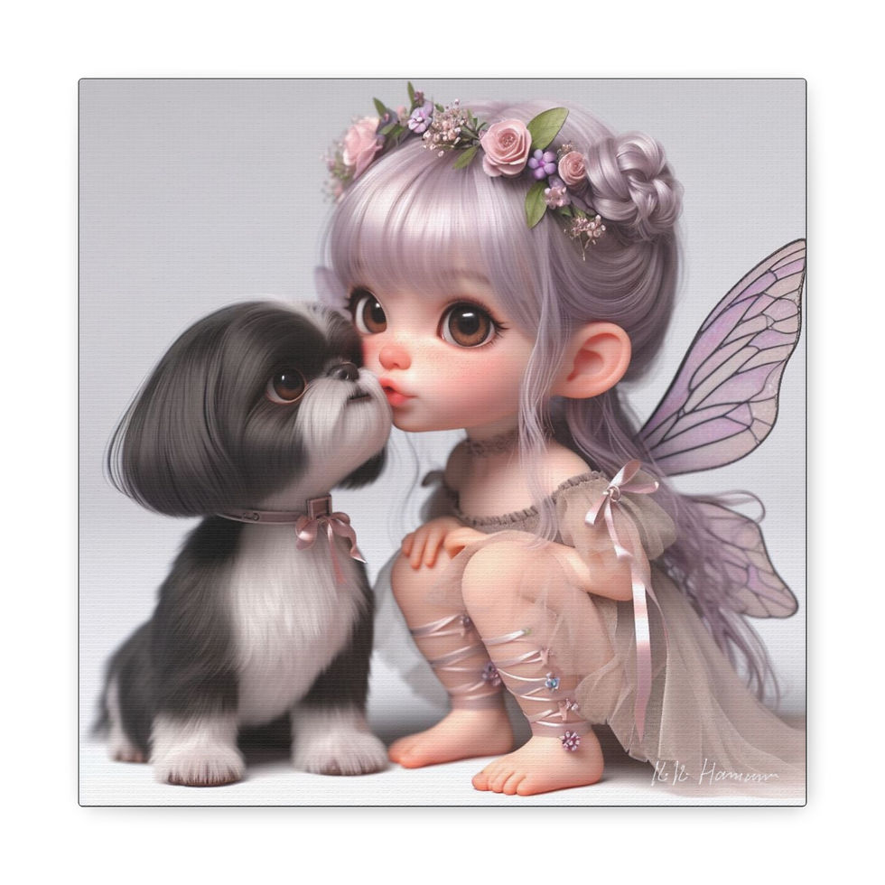 Thumbnail: ShihTzu 8  - Canvas Print - Gallery Style -  Fairy Tails