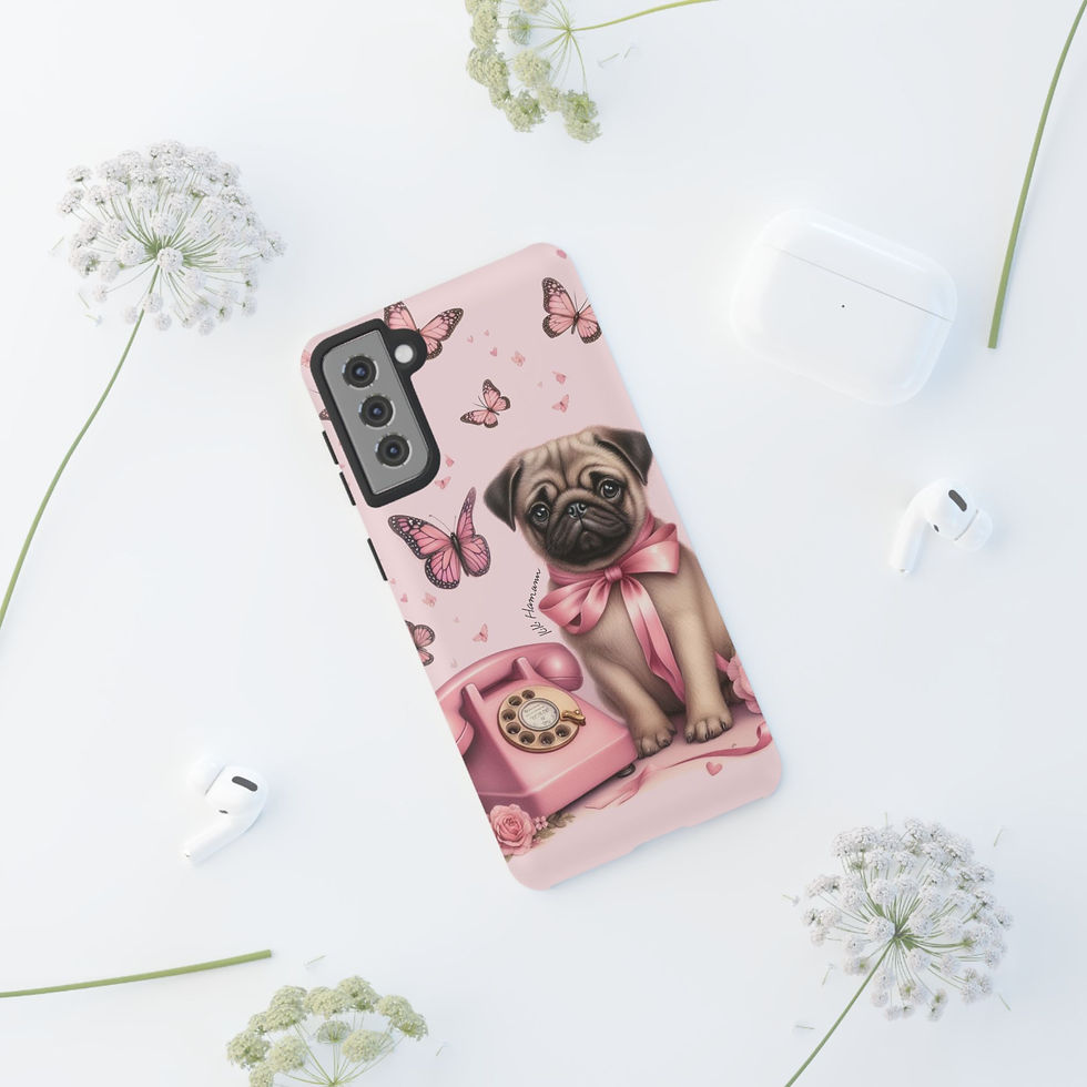 Thumbnail: Samsung Pug Pink Phone Tough Cases