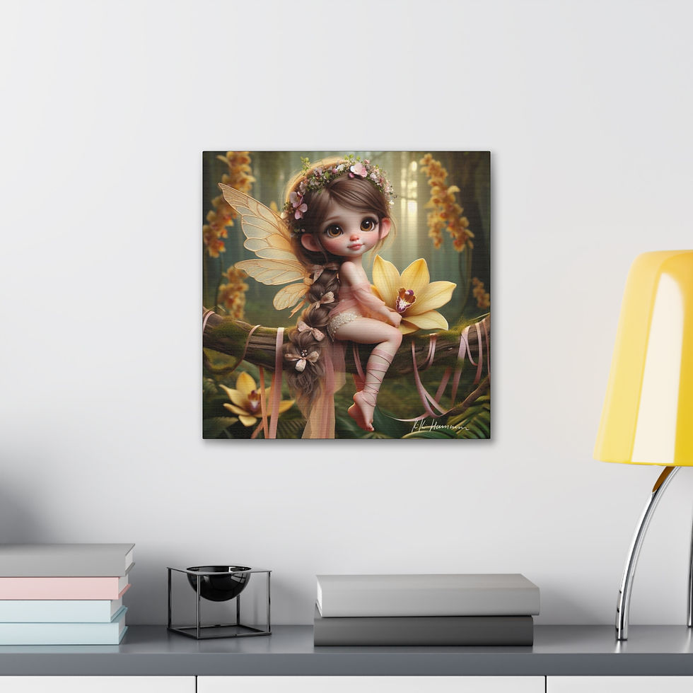Thumbnail: Orchid 7 - Canvas Print - Gallery Style -  Flower Fairies