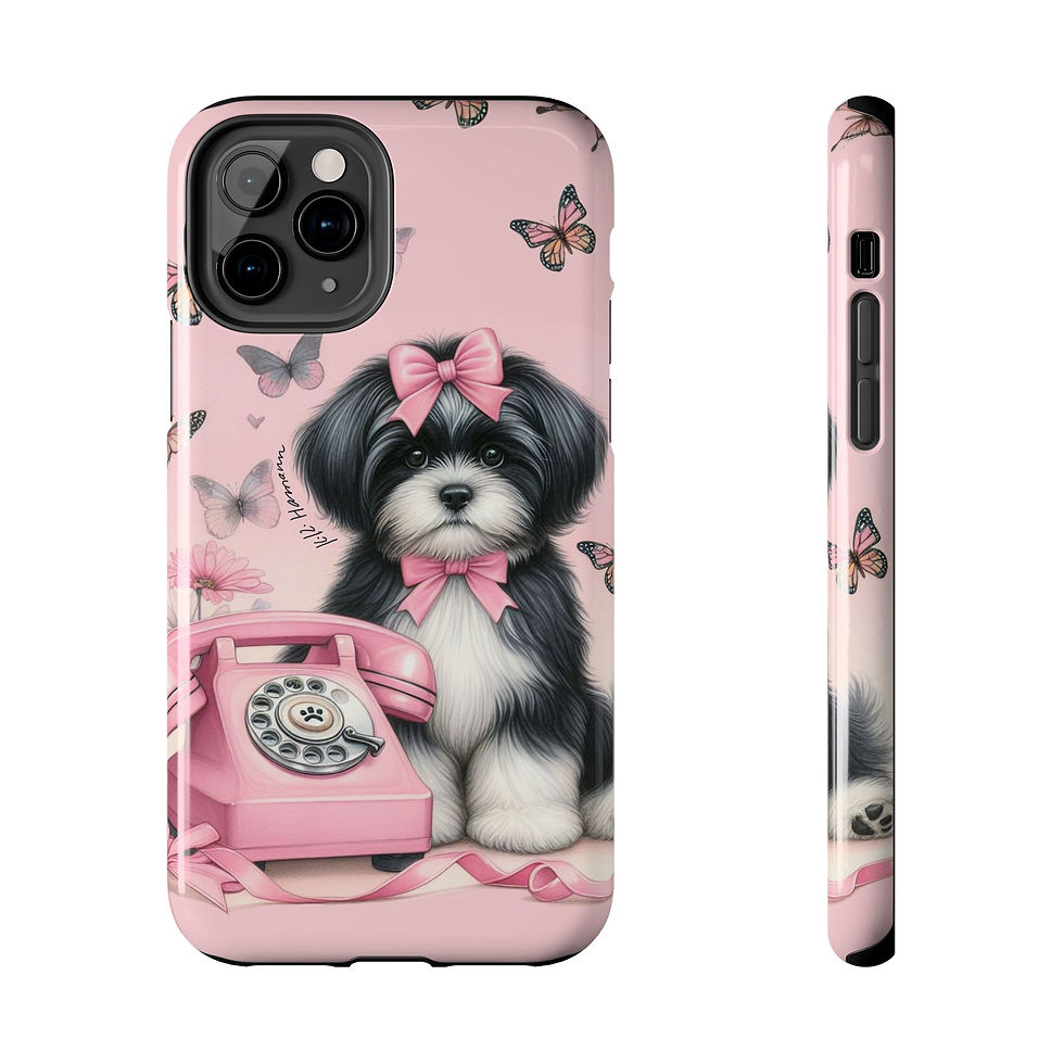 Thumbnail: IPhone ShihTzu Pink Retro Phone - Tough Cases