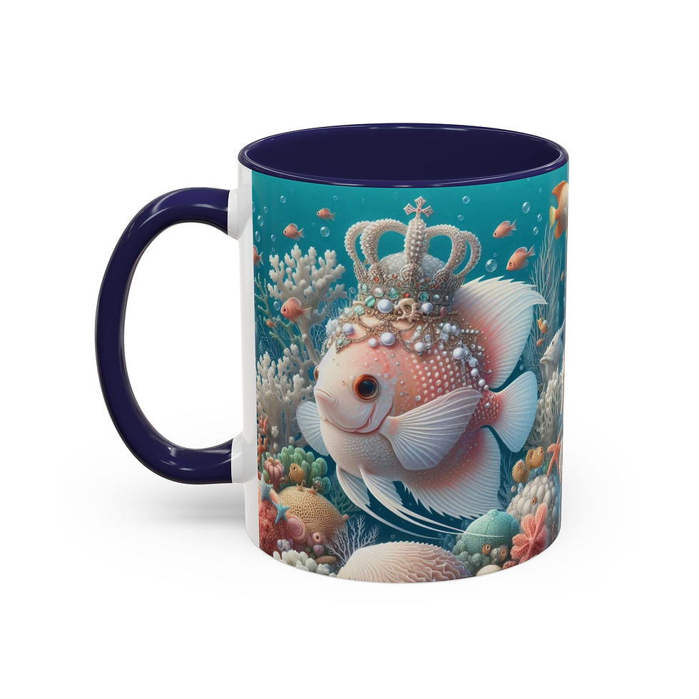 Thumbnail: Fish Royalty  from the collection "Imaginary Ocean"  -  Art Mug