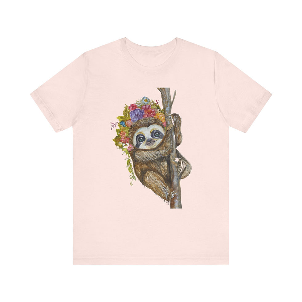 Thumbnail: Saturday, the Sloth - ART Tshirt.