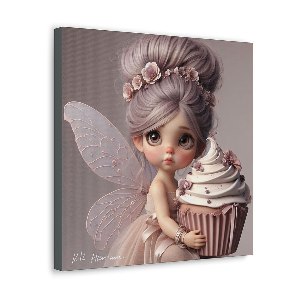 Thumbnail: Cupcake 1 - Canvas Print - Gallery Style -  Fairyland  