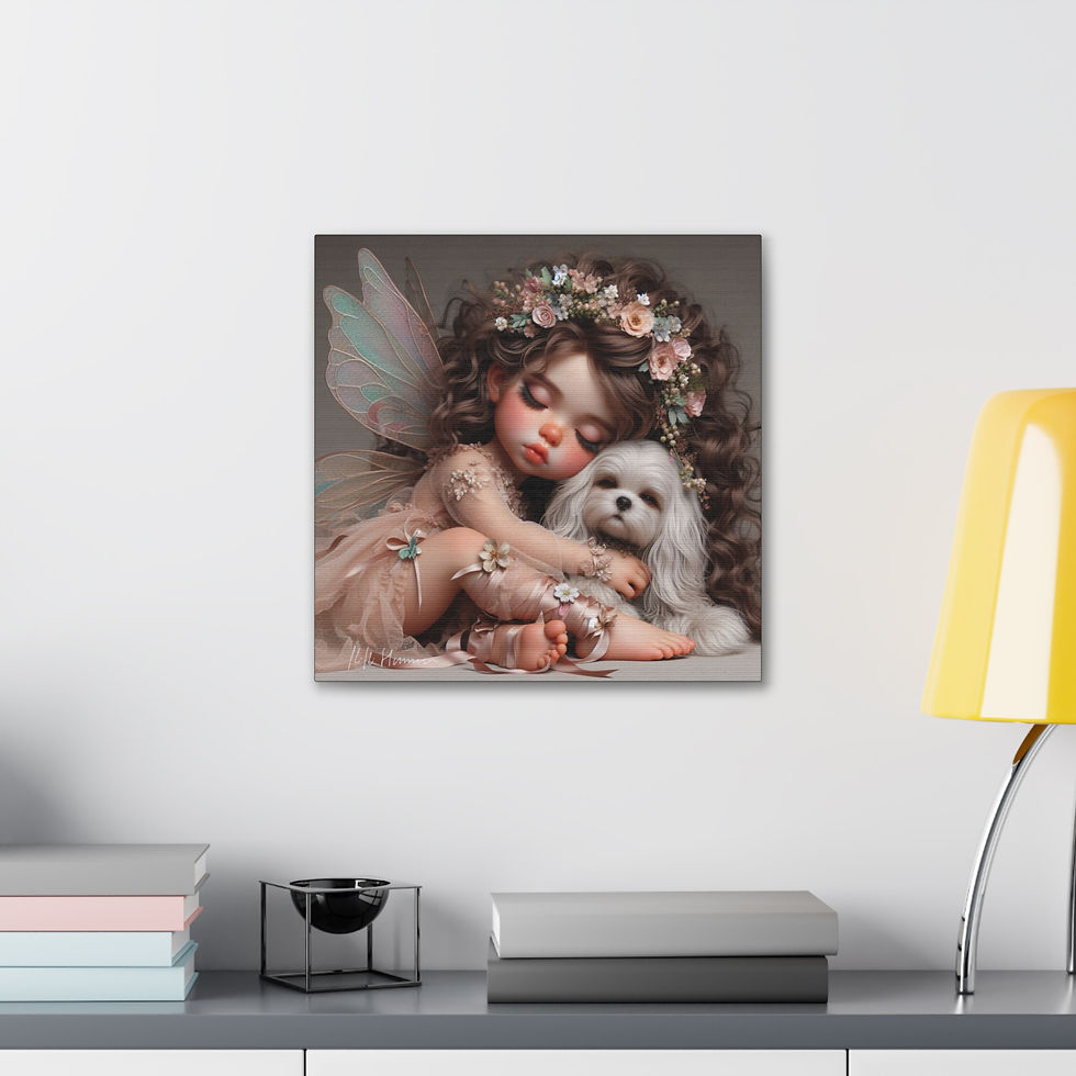 Thumbnail: Maltese 19- Canvas Print - Gallery Style -  Fairy Tails