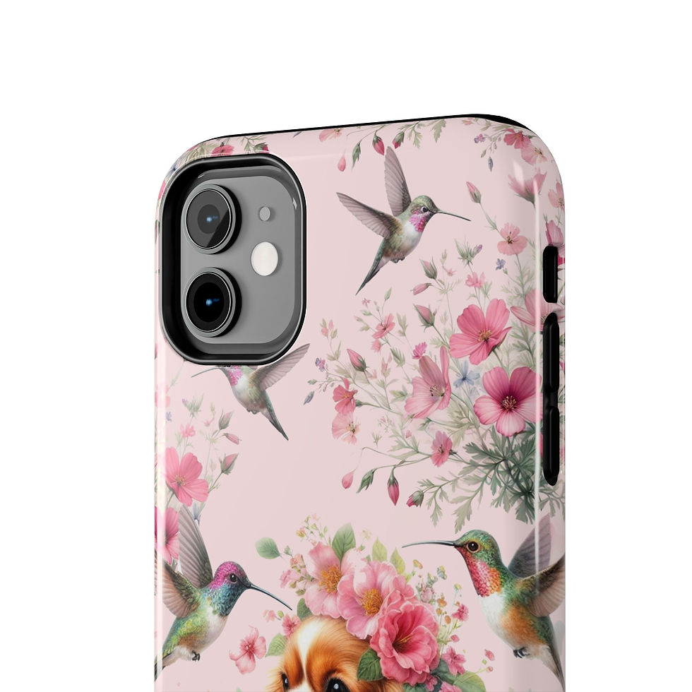Thumbnail: Iphone Cavalier and Hummingbirds -  Phone - Tough  Cases