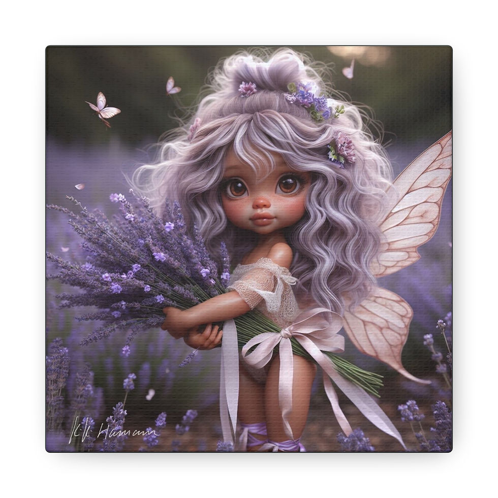 Thumbnail: Lavender 1 - Canvas Print - Gallery Style -  Flower Fairies
