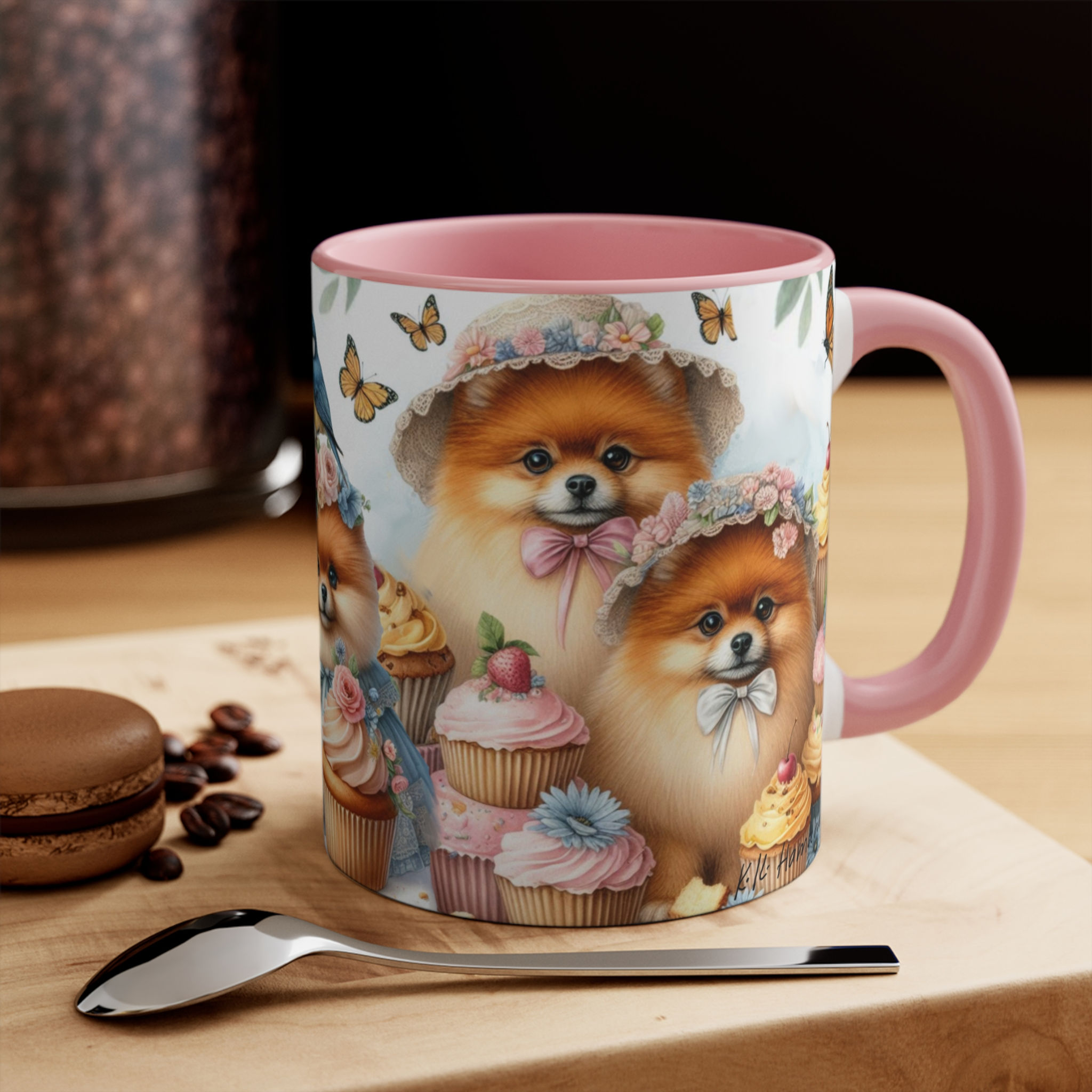  Pomeranians (Orange) "Cupcakes"  -  Art Mug - 11 Oz