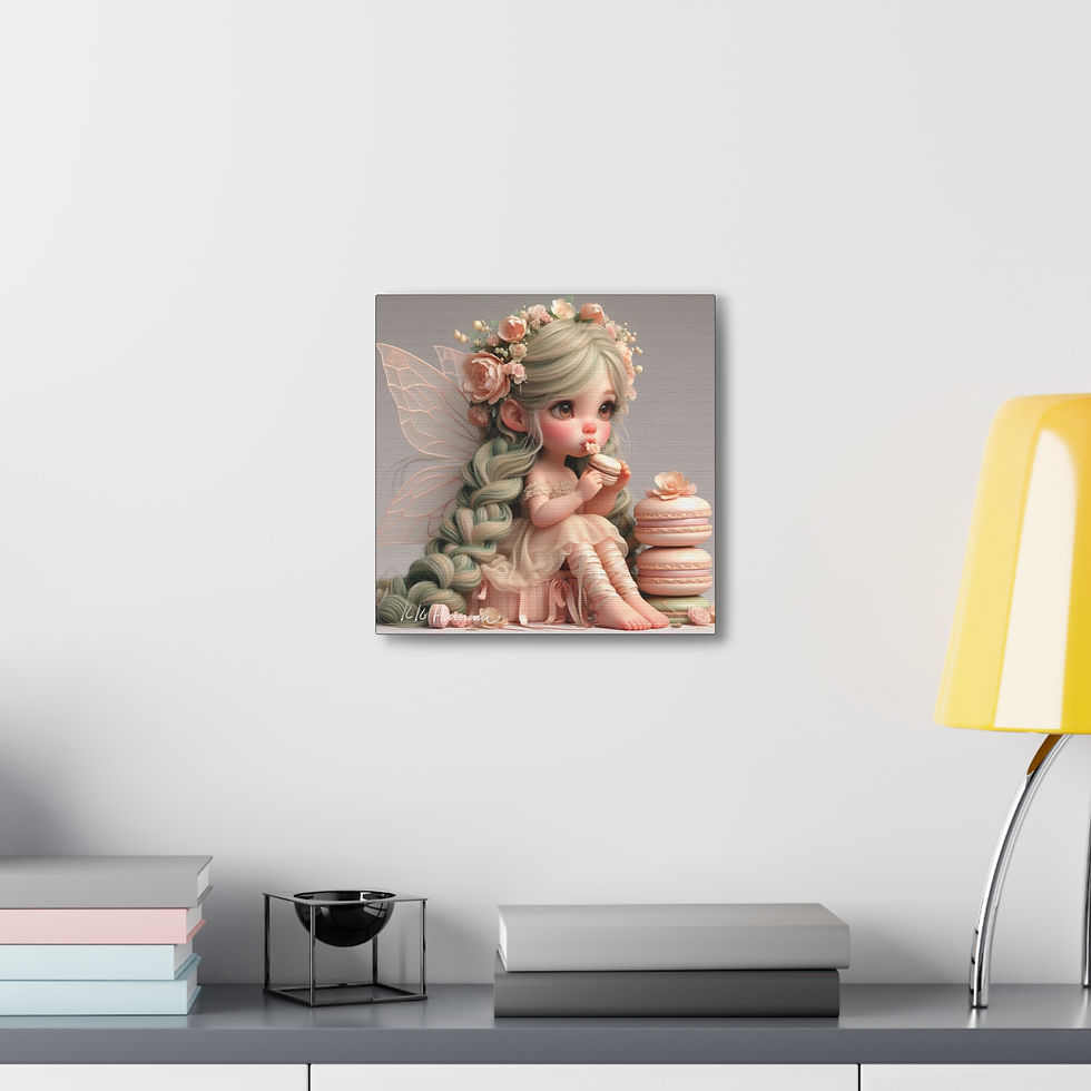 Thumbnail: Macaron 1 - Canvas Print - Gallery Style -  Fairyland  