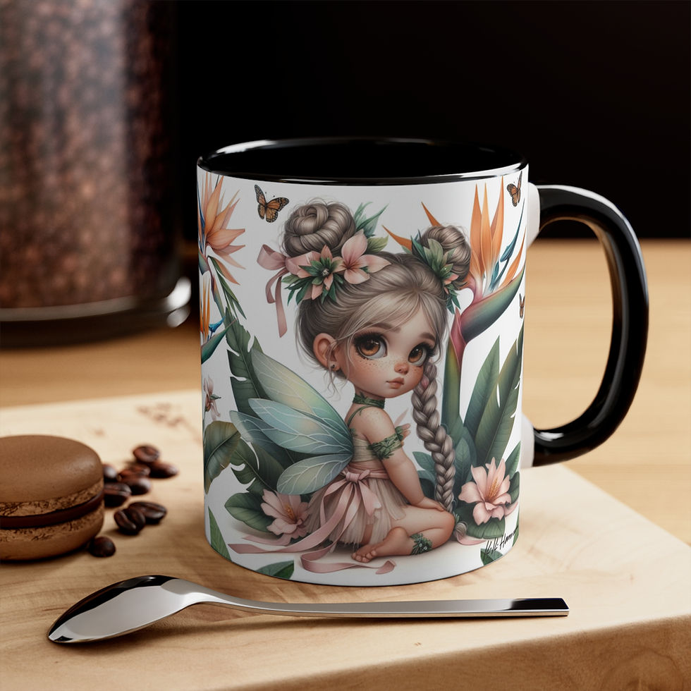 Thumbnail: Bird of Paradise Fairy  "Flower Fairies"  Art Mug 