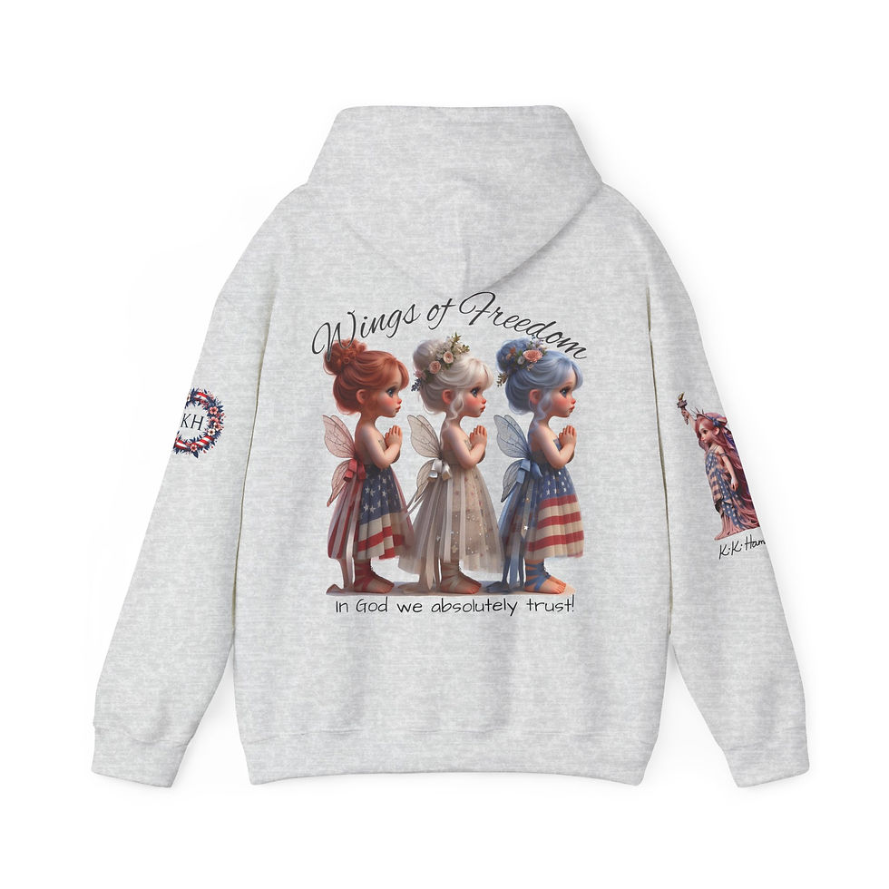 Thumbnail: Little Patriot Fairy "Little Prayers",  Hooded Sweatshirt