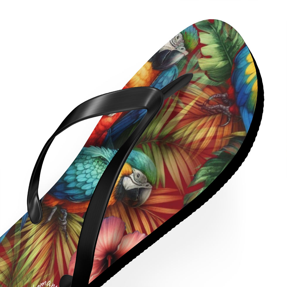 Thumbnail: Parrots "Tropical Life"  Flip Flops 