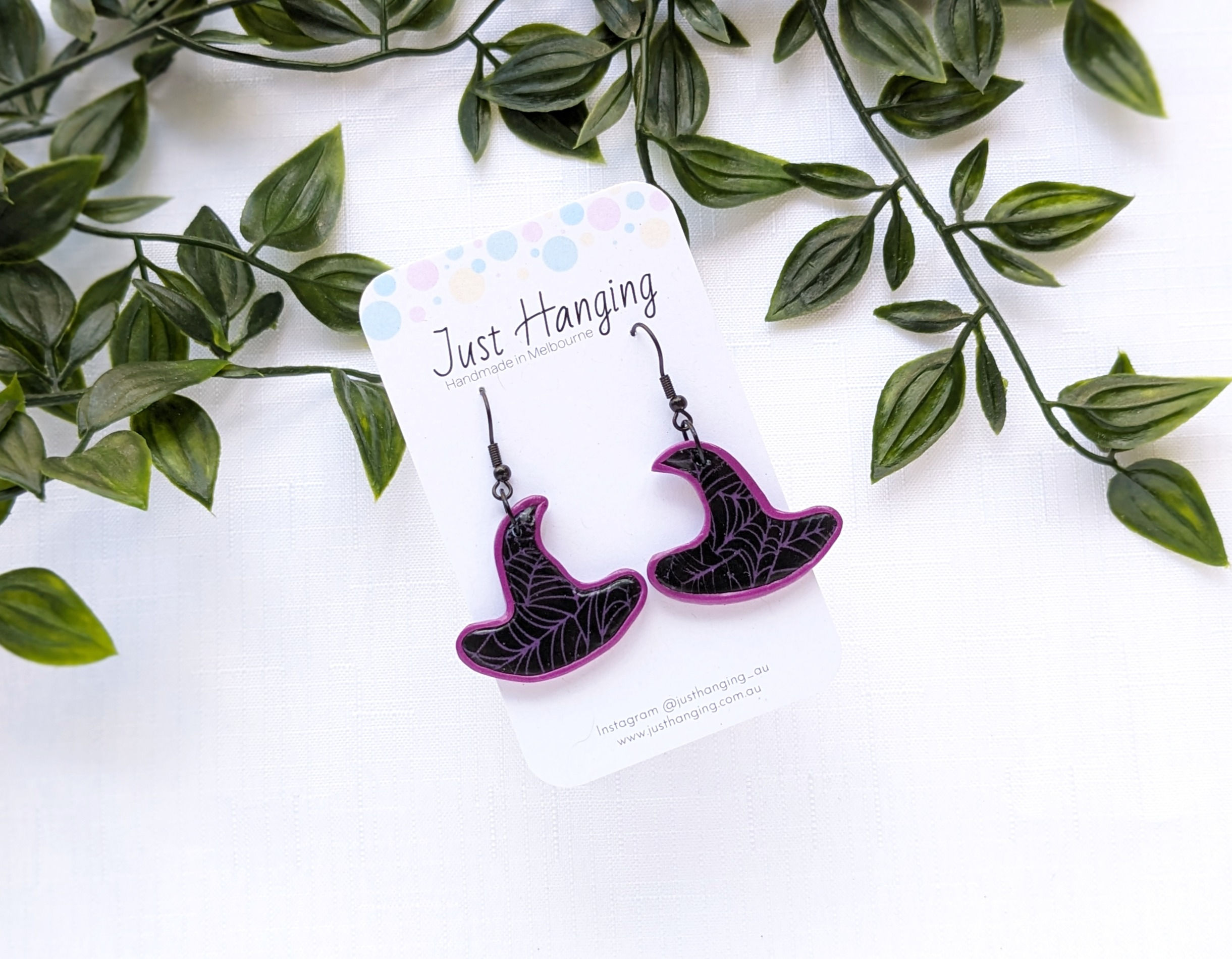 Webbed Witchy Hat Dangles