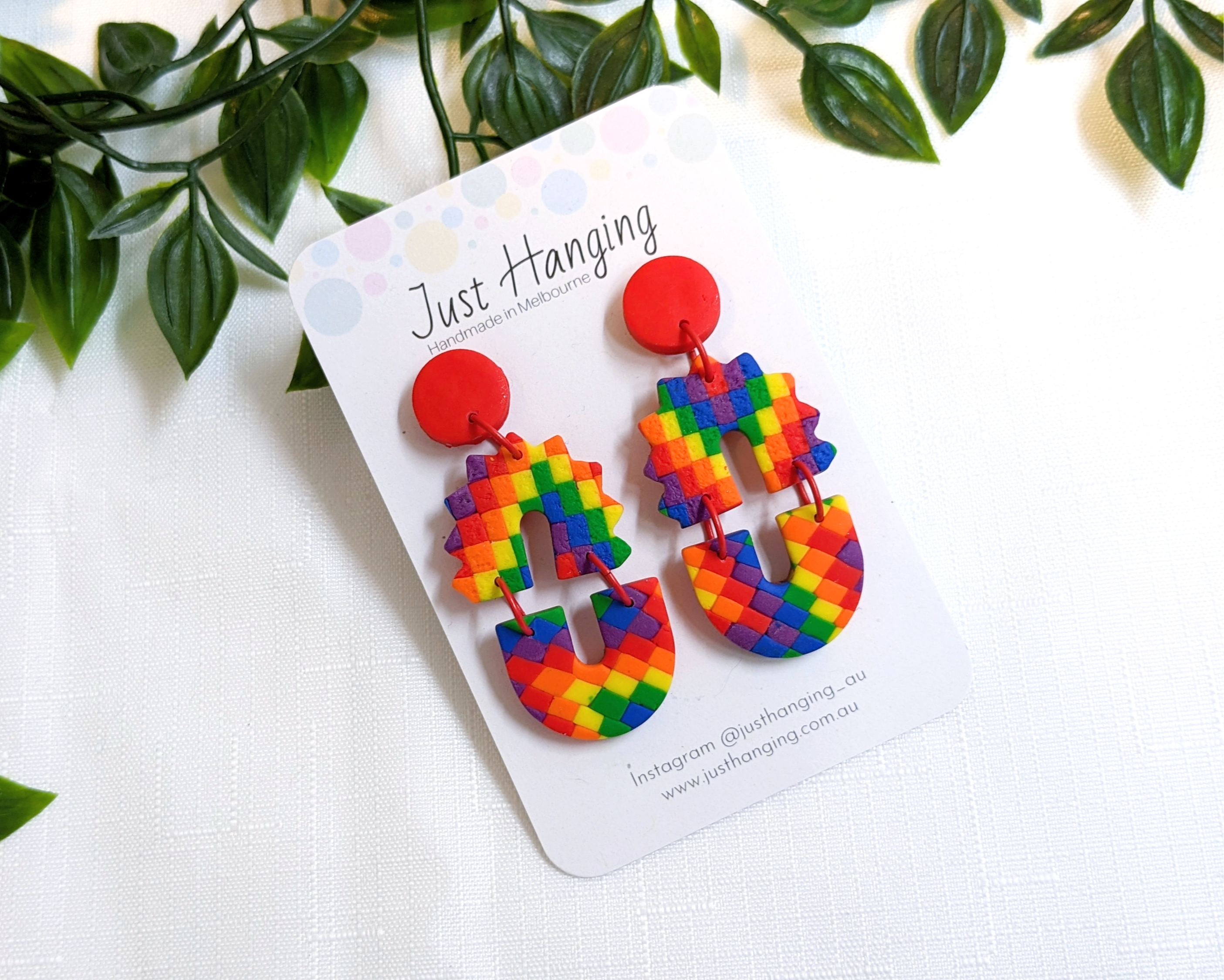 Pixel Rainbow Dangles