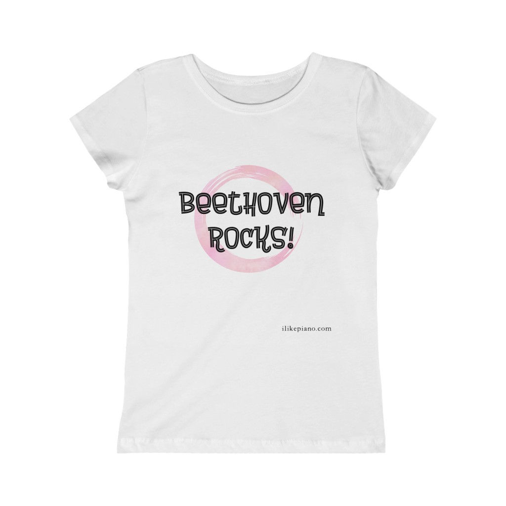 Beethoven Rocks Girls Princess Tee