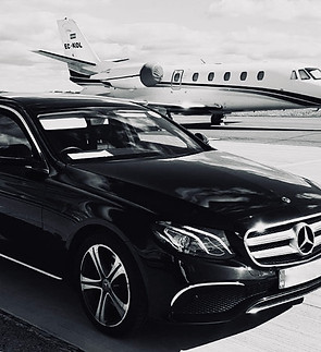 Mercedes at Airport Private Jet