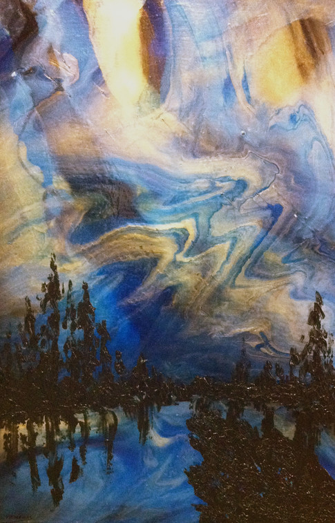 Aurora Borealis | 18" x 36" | Acrylic | SOLD