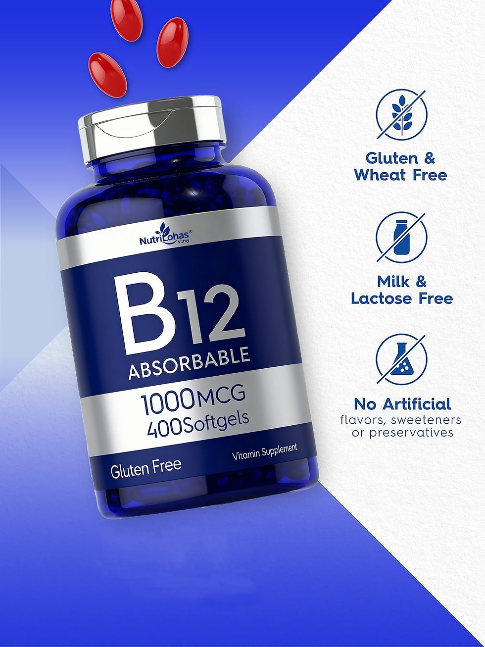 Thumbnail: Vitamin B12 1000 mcg Softgels