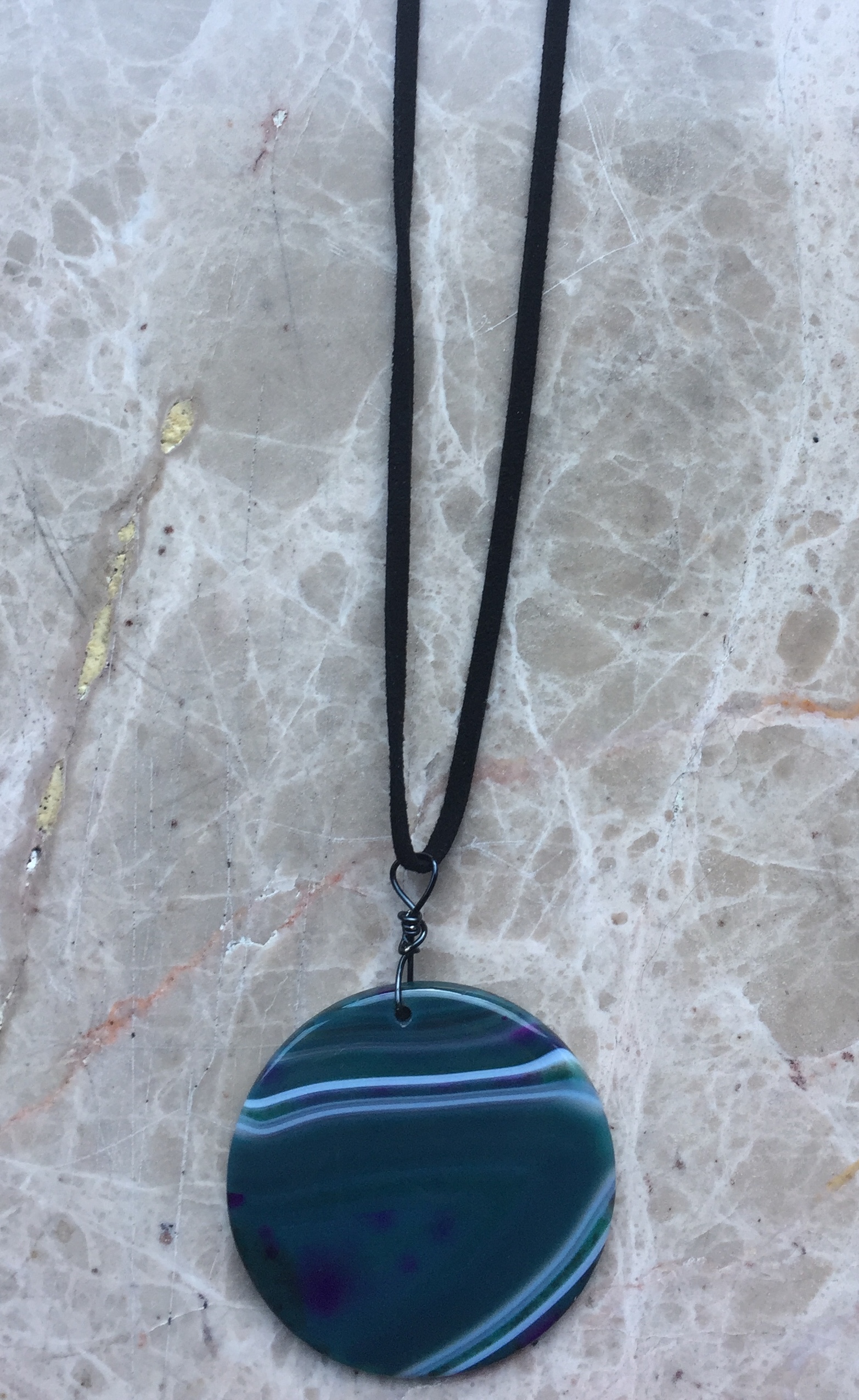 Item # N2.21" Stone Pendant Necklace