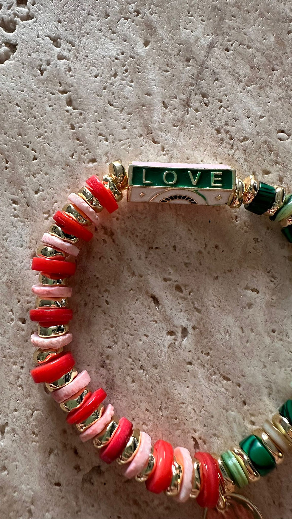 Özel Tasarım Marka Doğal Taşlı Love Bileklik