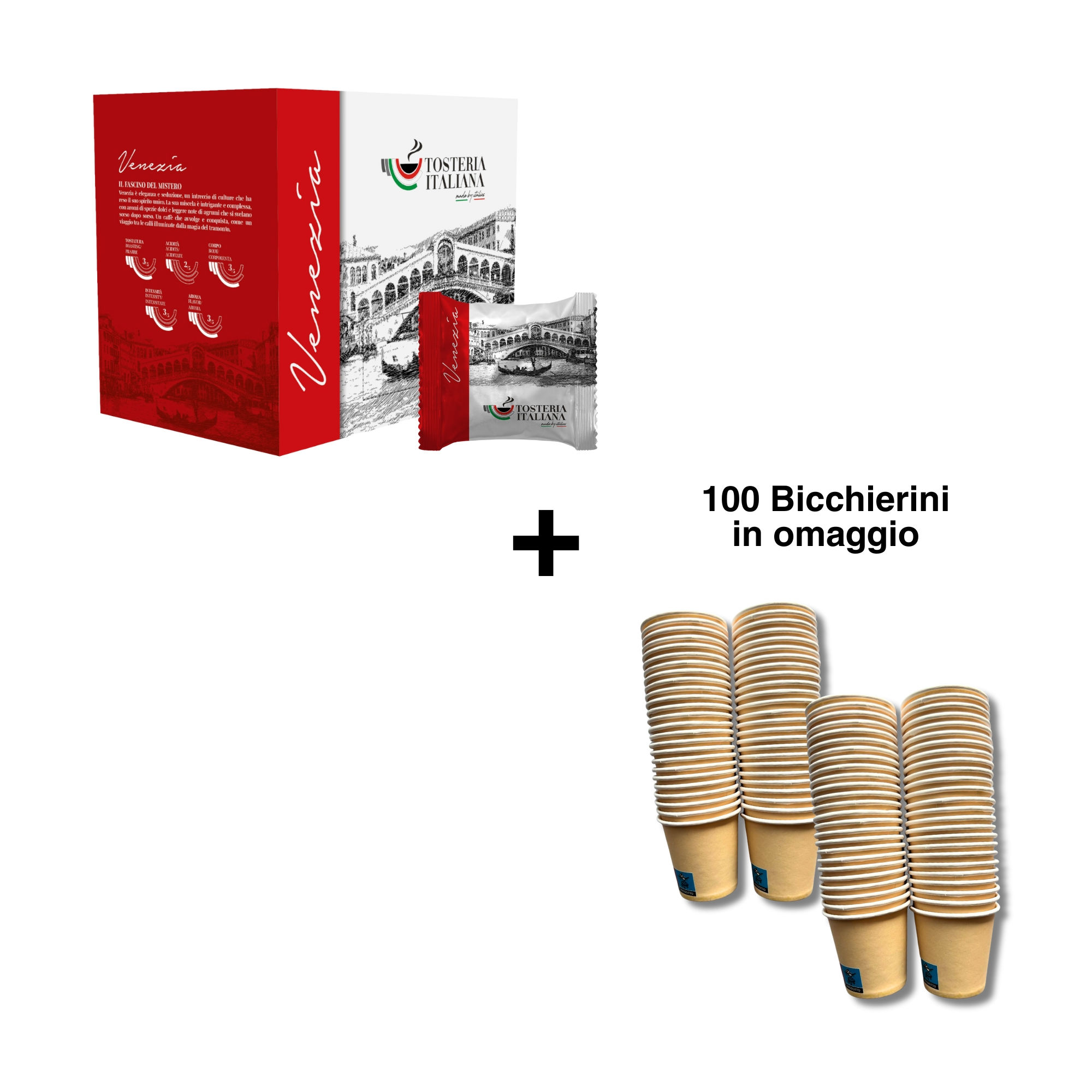 [100 tasses gratuites] 100 capsules Tosteria Italiana Venezia A Modo Mio