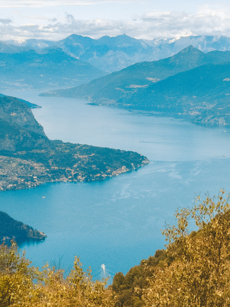 vista panoramica e itinerari sul lago di como