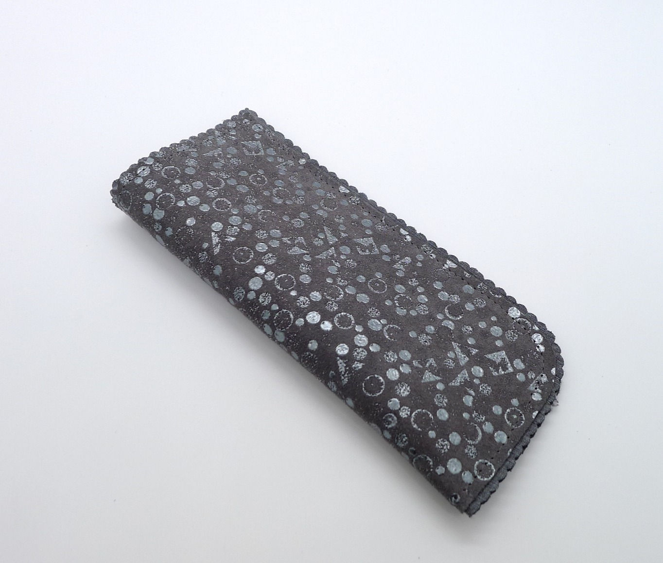 Brillentäschchen, anthrazitfarbenes Leder