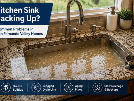 Kitchen sink backing up in a San Fernando Valley home kitchen
