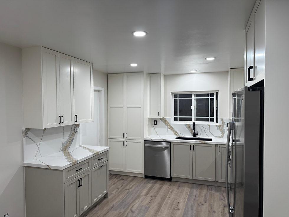 Kitchen Remodeled In Garden Grove View of Sink Dishwasher and countertop