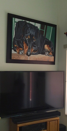 Daschund Custom Handpainted Portrait