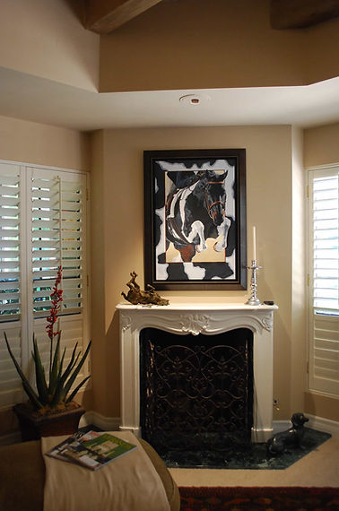 Paint Horse custom portrait framed displayed