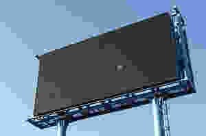 A black billboard with no design.