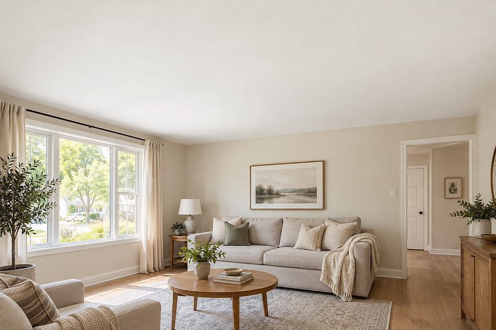 Illustration of a smooth white ceiling for a guide to popcorn ceiling removal in Barrie