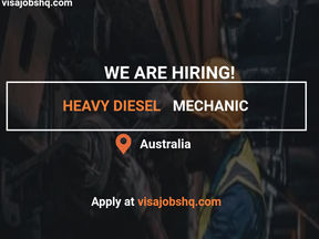 URGENTLY HIRING SKILLED HEAVY DIESEL MECHANIC IN AUSTRALIA, RELOCATION SUPPORT & VISA SPONSORSHIP AVAILABLE