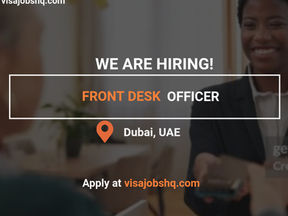 A RUSSIAN FRONT DESK OFFICER IS NEEDED IN DUBAI, VISA SPONSORSHIP AVAILABLE TO QUALIFIED CANDIDATES, AED 2,500 MONTHLY