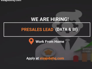 Presales Lead (Data & BI) Job – Fully Remote, Open to International Applicants