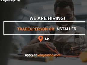 Work in the UK as a Skilled Tradesperson or Installer. Visa Sponsorship Available for International Applicants. Apply Today
