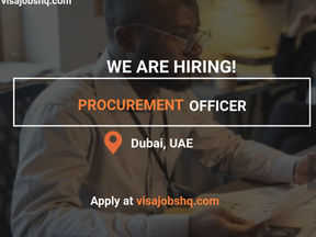 Procurement Officer in Dubai, Relocation Support and Visa Sponsorship Available, Apply Now